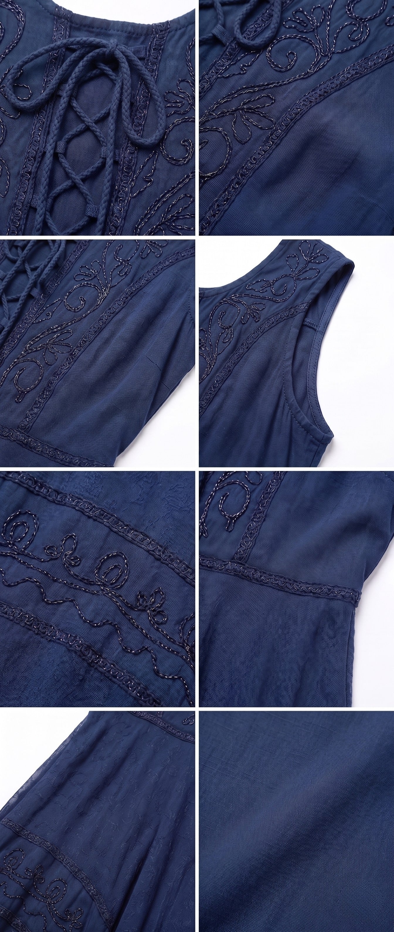 Sakkas Kevina Stonewashed Rayon Embroidered Dress