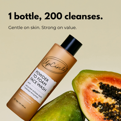 Powder To Foam Face Wash with Willow Bark + Papaya Enzymes